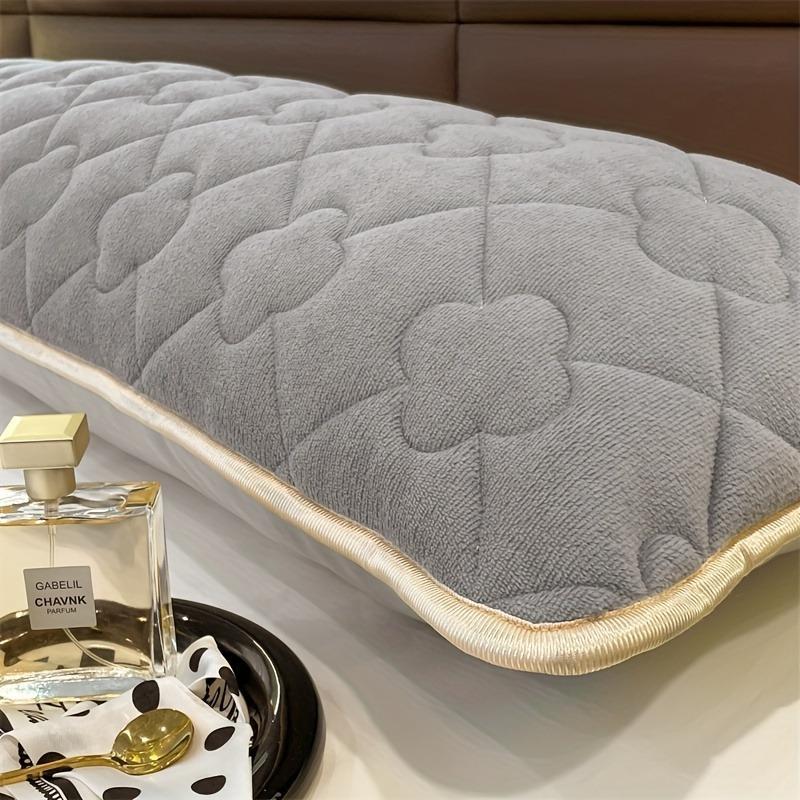 Extra Long Solid Color Quilted Cervical Pillow