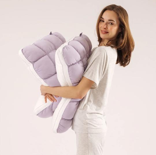 ☁️Fluffy PuffGrid Bed Pillow for All Sleepers